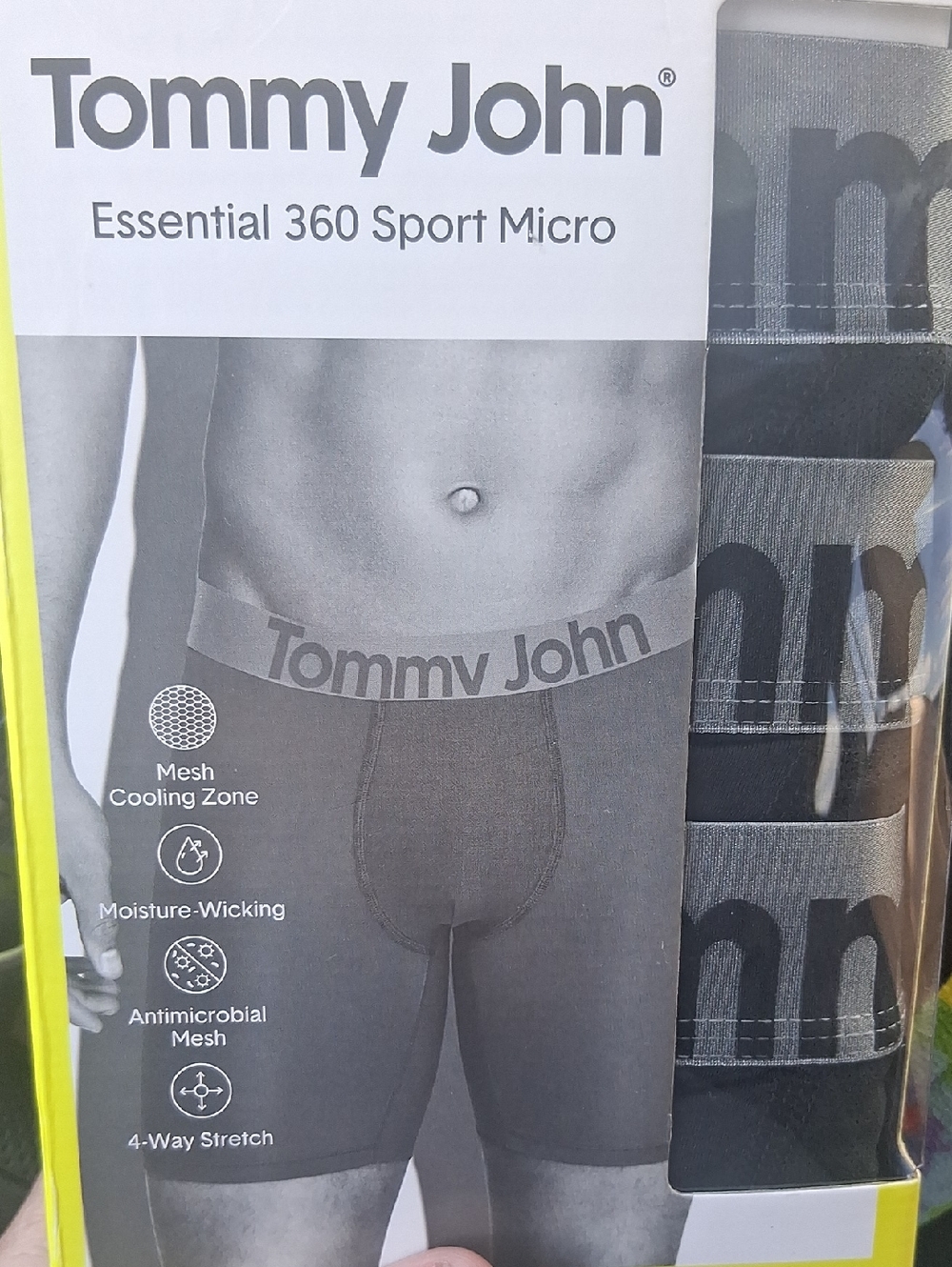 Tommy John Boxer Briefs Set - Black & Gray Waistband M & L
